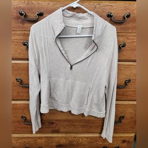 3/4 Zip Yoga Crop Top